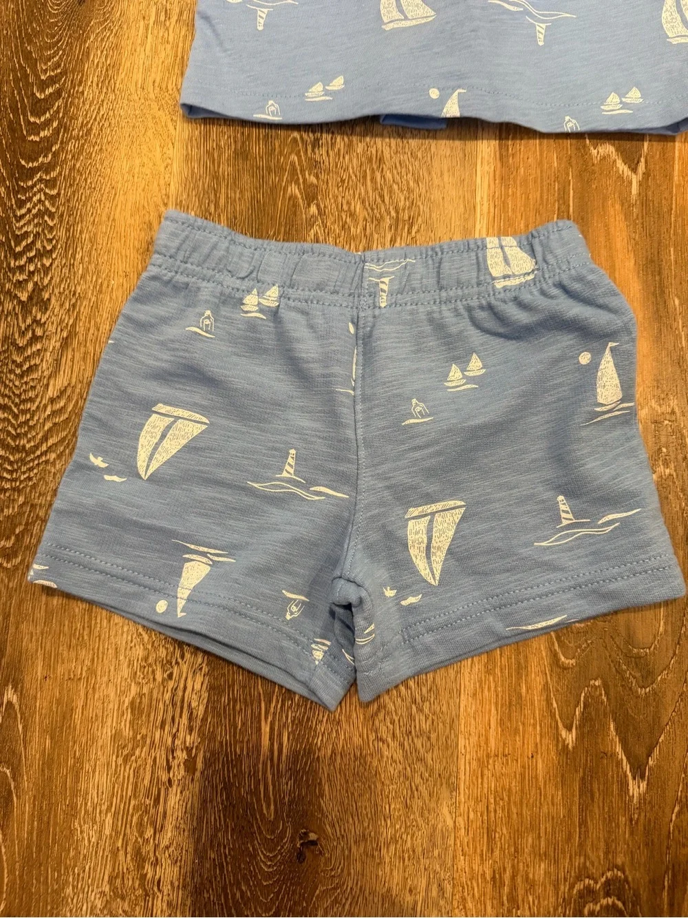 NEW! Carter's Blue Sailboat Short Pajama Set Size 3
